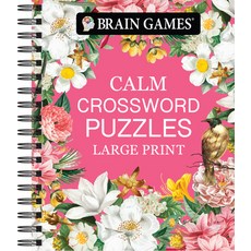 (영문도서) Brain Games - Calm: Crossword Puzzles - Large Print Spiral, Publications International,..., English, 9781639385799