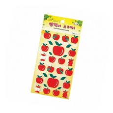 펠트스티커 사과빨강 장식재료 꾸미기소품 입체펠트