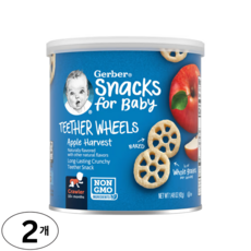 Gerber 티더 휠스 열개월 이상 사과 하비스트, 2개, Apple Harvest, 42g