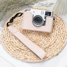 필름 x half 가죽 하프케이스 카메라 포함 스트랩 보호 케이스, B. 후지 엑스하프 라이트 핑크 보호 케이스