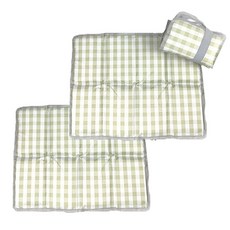 디어앤미 캠핑 등산 경량 휴대용 접이식 방석 2P 세트, 그린