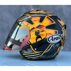 오토바이 헬멧 바이크 오픈페이스 가벼운 한미 최적화 하프페이스 무광블랙 초경량 버블쉴드 소두핏 반모, 골든 블레이드 멀티컬러 렌즈