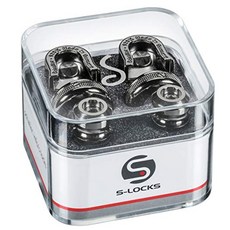 Schaller S-Locks 吉他安全背帶扣 六色 電吉他 木吉他 貝斯 安全背扣 背帶扣, 黑鉻色 BlackChrome, 1個