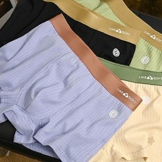 남성 속옷 사각 팬티 면 드로즈 편안한 허리 밴드 통기성 일상 착용 무지 심플