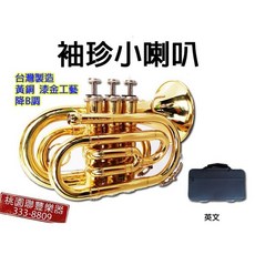 聯豐樂器 高品質袖珍迷你小喇叭 小號 金色賣場 買就送小喇叭油 桃園現貨, 金色