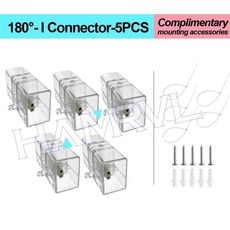 벌집 램프 육각형 커넥터 케이블 이발소 차고 자동차 표면, 1개, 27. I-Connector 5Pcs