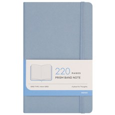 인디고 프리즘 모눈 노트 220 A5 밴드 양장 노트, 1개, 밀키블루
