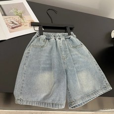 兒童男童夏季新款韓版寬鬆水洗牛仔短褲 時尚百搭 舒適透氣 潮流必備