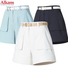 알칸스 여성 골프 카고 반바지 밴딩 치마바지 골프웨어_SMW18