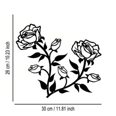 엘리건트 로즈 메탈 아트 클래식 거실 카페, 12in