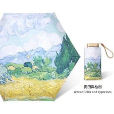 復古油畫傘 便攜防曬晴雨傘
