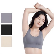 편한 스포츠 노와이어 심리스 브라 3P 3종