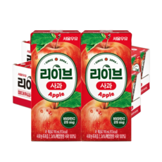 서울우유 리이브 사과 190ml 24입 2박스 48개