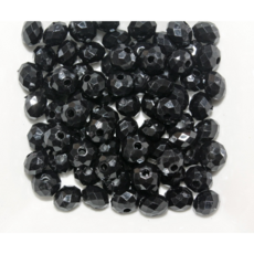 크리스탈 비즈 론델컷 비즈공예재료 팔찌 만들기, 블랙 A4812, 1세트, 8mm