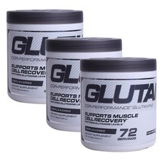 CELLUCOR Glutamine補充粉 無味, 3個, 360克
