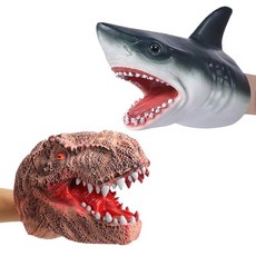 해외 Merkaunis 손 인형 공룡과 상어 2개 미국매장정품+ 1903838, 해외 Merkaunis 손 인형 공룡과 상어 2개 미국