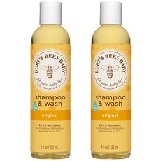 버츠비 내추럴 베이비 샴푸 앤 워시 올인원클렌저 노 티얼스 오리지널, 2개, 235ml