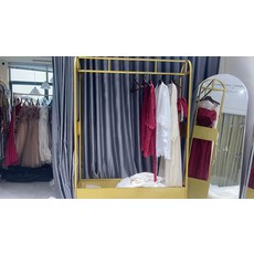 웨딩드레스 진열대 디스플레이 스튜디오 스탠드, D형 나노골드 카트 120 40 200