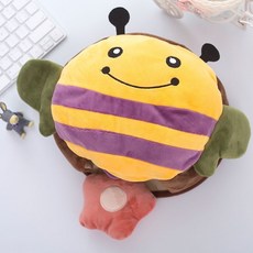 【开发票/统编】USB電腦發熱暖手滑鼠墊 可愛卡通保暖護腕滑鼠套 冬季可拆洗暖手套, 蜜蜂【自帶一根發熱片】