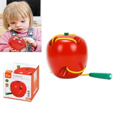 실꿰기장난감 사과 아기실꿰기 유아실꿰기, 36개월