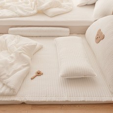 에어포레 아이싱 듀얼 양면 와이드 베개 커버 단품, 퓨어화이트/하트꼼베이지(아이싱맥스)