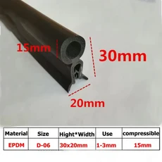 고무 엣지 가드 씰링 스트립 기계 자동차 도어 충돌 방지 방수 부품 용 U 형 측면 상단 버블, 09 D-07, 01 1 meter