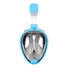 위베런 이지브리더 풀페이스 스노쿨링 마스크 스노클링 세트, 오션블루