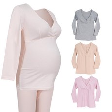 라이크라라 임산부 면스판 내복 상하세트 임부 내의 MOM10