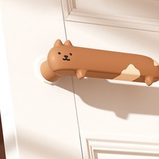 ITEM LUCKY 고양이 문고리 커버 벽면보호도어커버, 치즈냥(우)