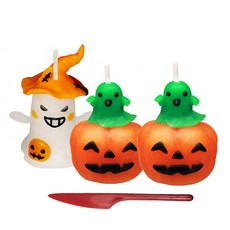 할로윈 양초만들기 호박양초 유령양초 호박양초 3개, 할로윈 양초