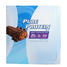 PURE PROTEIN 純蛋白質棒耐嚼巧克力片無麩質, 12件, 78克