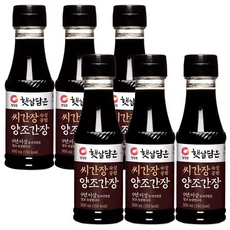 청정원 햇살담은 씨간장 숙성공법 양조간장 200ml x 6개 전통장 국요리 조림용, 1개