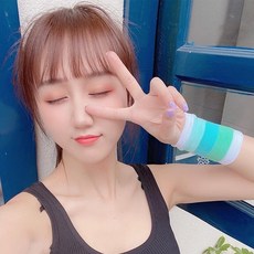 護腕羽毛球薄款手腕遮疤籃球排球吸汗ins運動扭傷關節夏季透氣, 紫色（2只裝）,8*10cm, 1個