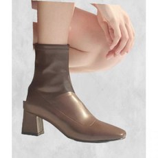 솔트앤초콜릿 스퀘어 토 스판 삭스 앵클부츠 412146001 (5.5cms) 217869