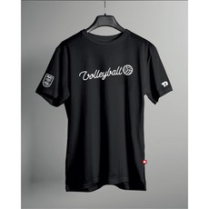 더림 배구복 기능성 메쉬 라운드 반팔 커스텀 단체 제작 티셔츠, 블랙