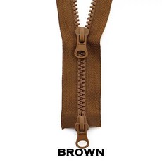 5# 60/70/80/90/100/120/150 cm 금속 지퍼 플래티넘 오픈 엔드 자동 잠금 봉제 의류, 01 5 #, 01 80cm, 18 Brown