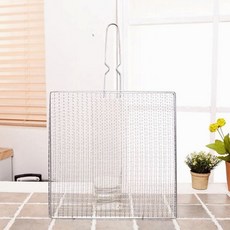 주도 접석쇠 33x33cm 캠핑용 석쇠 구이판 바베큐 요리 도구