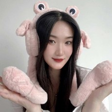 N5 팔딱 개구리 움직이는 귀마개 핑크