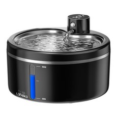 LABEKA 무선 고양이정수기 3.5리터 모션 센서 및 저소음 펌프 탑재 3가지 작동 모드-둥근, 1세트, 순수한 검정색, CP0021-4