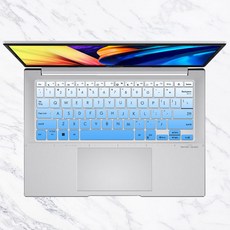 실리콘 노트북 키보드 커버 보호대 ASUS Vivobook Go 14 플립 TP1400 TP1400KA TP1400K TP1401 TP1401K 14 인치, [01] fadeblue, 1개