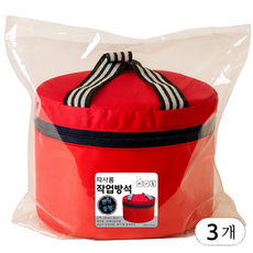 [농사의자/작업방석] 허리 무릎 보호 / 국산 원형 고신축 밴드 from 티제이글로벌(따사롬), 3개, 홍단무지 밴딩 중형