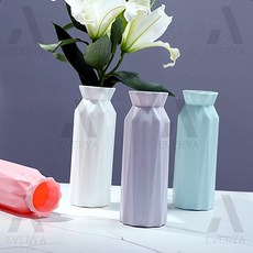 인테리어 플라스틱 꽃 화병 오브제화병, 그레이