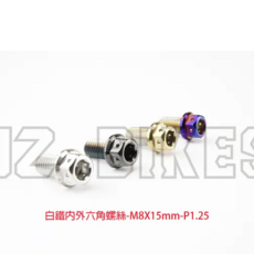 JZ BIKES 傑能商行 白鐵 M8 內外六角螺絲, 1個