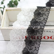 TR레이스] 7.2cm 두근거림꽃 2color 망사, 블랙, 1개
