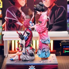 [출시] POP.ART 팝아트 귀멸의 칼날 상현 3 아카자와 코유키 순애보 레진 1/6 스태츄 피규어, 하쿠지+코유키 세트 [약 27cm 높이], 01 with box