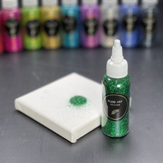 金羽毛 鐳射晶鑽極閃亮粉 台灣製 流體畫DIY亮片 幻彩聖誕節亮粉 星光灑粉 閃亮變色, 綠帝王