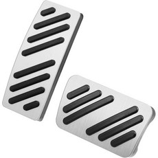 캐딜락 XT4 XT5 XT6 20142021 실버 톤용 X 오토호 알루미늄 합금 자동 브레이크 페달 패드 가스 가속 커버 키트, Silver Tone