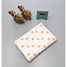 60수 평직 코튼 플라워 무늬 면 꽃 나염, 1개, 아이/오렌지꽃