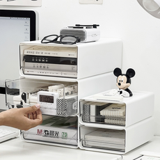 셀리오 다용도 아크릴 서랍함 슬라이딩, 투명, 3개