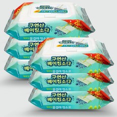 에파타클린업 구연산 베이킹소다 엠보싱 물걸레 청소포 중형, 6개